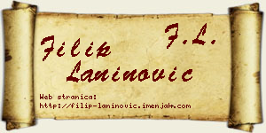 Filip Laninović vizit kartica